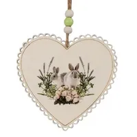 10cm Rabbits & Heart Hanging Decoration