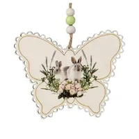 10cm Rabbits & Butterfly Hanging Decoration
