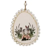 10cm Rabbits & Oval Hanging Decoration