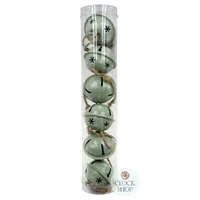 4cm Green Christmas Bells (Set Of 6)