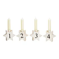 11cm Star Advent Candle Sticks (Set Of 4) image
