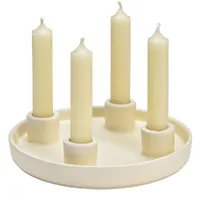 19cm White Ceramic Advent Candle Holder image