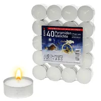 Pack of 40 Tealight Candles- Large Flame image