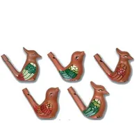 Coloured Clay Bird Whistle- Assorted Designs image