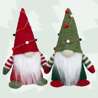 25cm Christmas Gnome With Festive Hat & Stripey Clothes- Assorted Colours