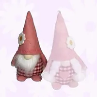 Pippin Merryweather | Pink Gnome With Gingham Clothing & Flower Hat | Boy