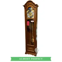 Walnut Grandfather Clock With Westminster Chime & Moon Dial By HERMLE (Small Marks)