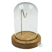 125mm Natural Oak Pocket Watch Glass Dome Display