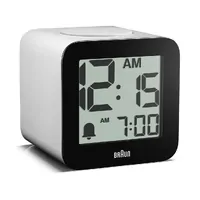7.7cm White Speaking Digital Alarm Clock By BRAUN