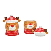 17cm Ceramic Reindeer Jar