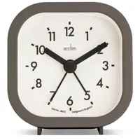 8cm Robyn Grey Analogue Alarm Clock By ACCTIM