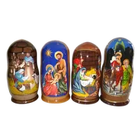 Nativity Russian Dolls- 18cm (Set Of 4)