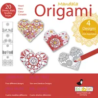 Mandala Colouring Origami- Heart