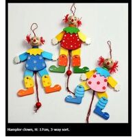 Jumping Jack Clown Hampler Coloured 17cm