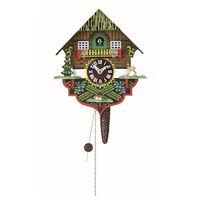 COLOURFUL 1 DAY QUARTER HOUR CUCKOO CLOCK BY TRENKLE