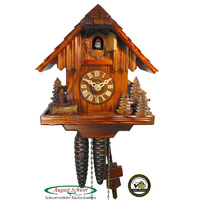 Water Trough & Trees 1 Day Mechanical Chalet Cuckoo Clock By 21cm By SCHWER image
