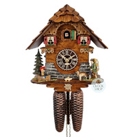 Clock Peddler 8 Day Mechanical Chalet Cuckoo Clock 27cm By TRENKLE image