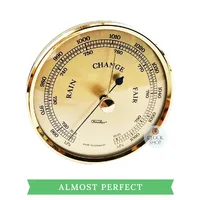 8.4cm Gold Barometer Insert With Gold Dial By FISCHER (Small Blemish)