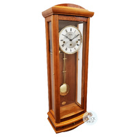 65cm Cherry 8 Day Mechanical Chiming Wall Clock With Piano Finish & Draw By AMS image