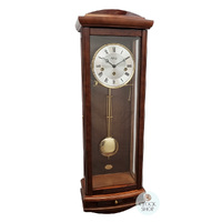 65cm Walnut 8 Day Mechanical Chiming Wall Clock With Piano Finish & Draw By AMS image