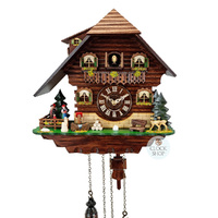 Deer & Dancers Battery Chalet Cuckoo Clock 29cm By TRENKLE image