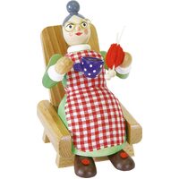 OMA KNITTING IN CHAIR 13CM SMOKER