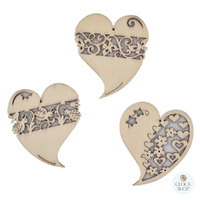 7cm Heart Hanging Decoration- Assorted Designs image