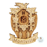 7.5cm Montville 5 Leaf & Bird Wooden Fridge Magnet