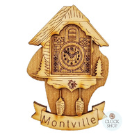 8.5cm Montville Chalet Wooden Fridge Magnet