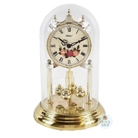 Cream Dial Anniversary Clock With Roses Roman Numerals 23cm By HALLER