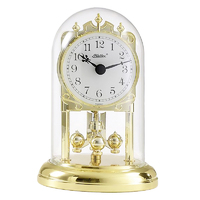 16cm Gold Anniversary Clock With White Dial By HALLER image