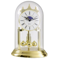 23cm Gold Anniversary Clock With White Dial & Moon Phase By HALLER image