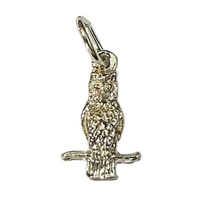 Charm - Owl Sitting Silver image