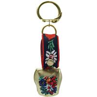 Bell Key Ring With Alpine Flowers Design