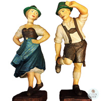 Hand Carved Black Forest Dancing Couple image