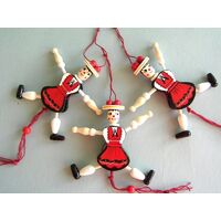 Black Forest Girl Dressed In Red/black Jumping Jack 11cm