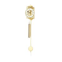 POLISHED GOLD SKELETON WALL CLOCK BY AMS