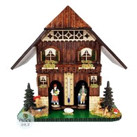 23cm Chalet Weather House with Deer By TRENKLE image