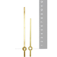 Gold Straight Euroshaft Quartz Hands (107mm & 77mm)