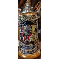 Oktoberfest Brisbane Beer Stein With Pewter Lid By KING