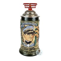 Red Baron Beer Stein With Fighter Plane Lid 0.5L By KING image