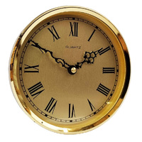 13cm Gold Clock Insert With Gold Dial By FISCHER image