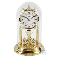 White Embossed Dial Anniversary Clock Roman Numerals 23cm By HALLER