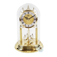 GOLD PAISLEY DIAL ANNIVERSARY CLOCK ROMAN NUMERALS CYSTAL BALL 23CM