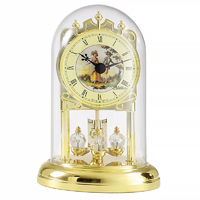 Cream Dial Anniversary Clock With Dancing Couple Roman Numerals 16cm By HALLER