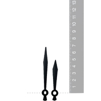 Black Pointer Euroshaft Quartz Hands (67mm & 48mm) image