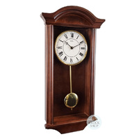 53cm Walnut Battery Chiming Wall Clock By AMS image