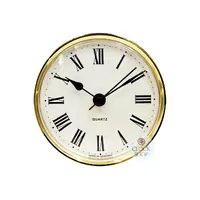 6.6cm Gold Clock Insert With White Dial & Roman Numerals