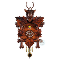 5 Leaf & Deer Battery Carved Kuckulino 18cm By TRENKLE  image