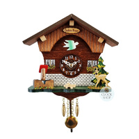 Forest Cabin Battery Chalet Kuckulino With Deer 15cm By TRENKLE image